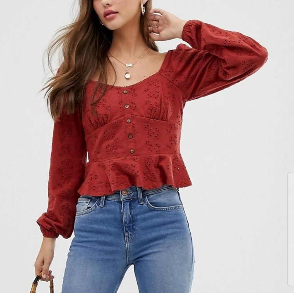 ASOS DESIGN squre neck top